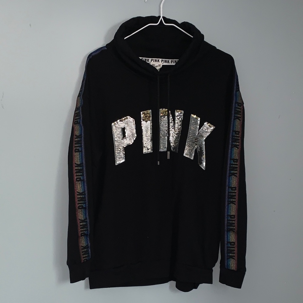 Vs sequin cowlneck